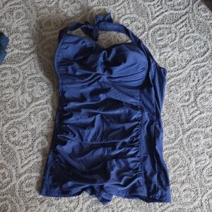 Navy Halter Swimsuit